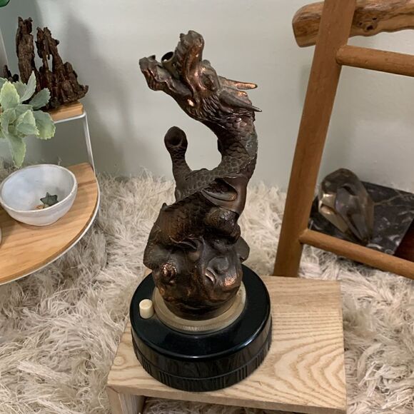 RONY Dragon Electric Table Gas Lighter Made In Japan Vintage Non Working - Picture 1 of 17